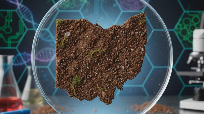 Image of dirt in the shape of a map